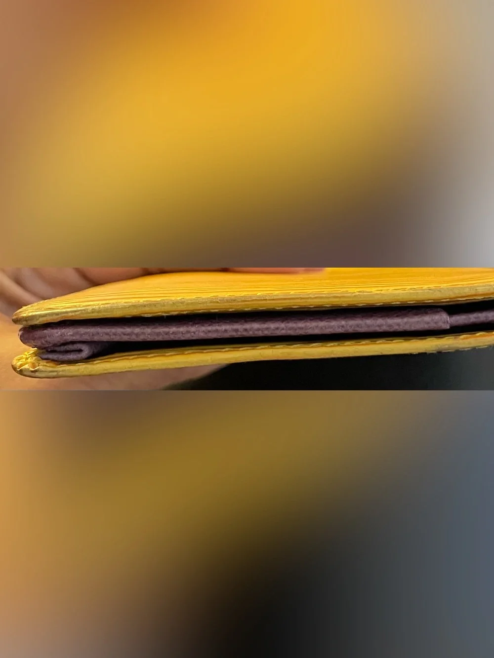 Louis Vuitton Yellow Epi Leather Travel Passport Sleeve